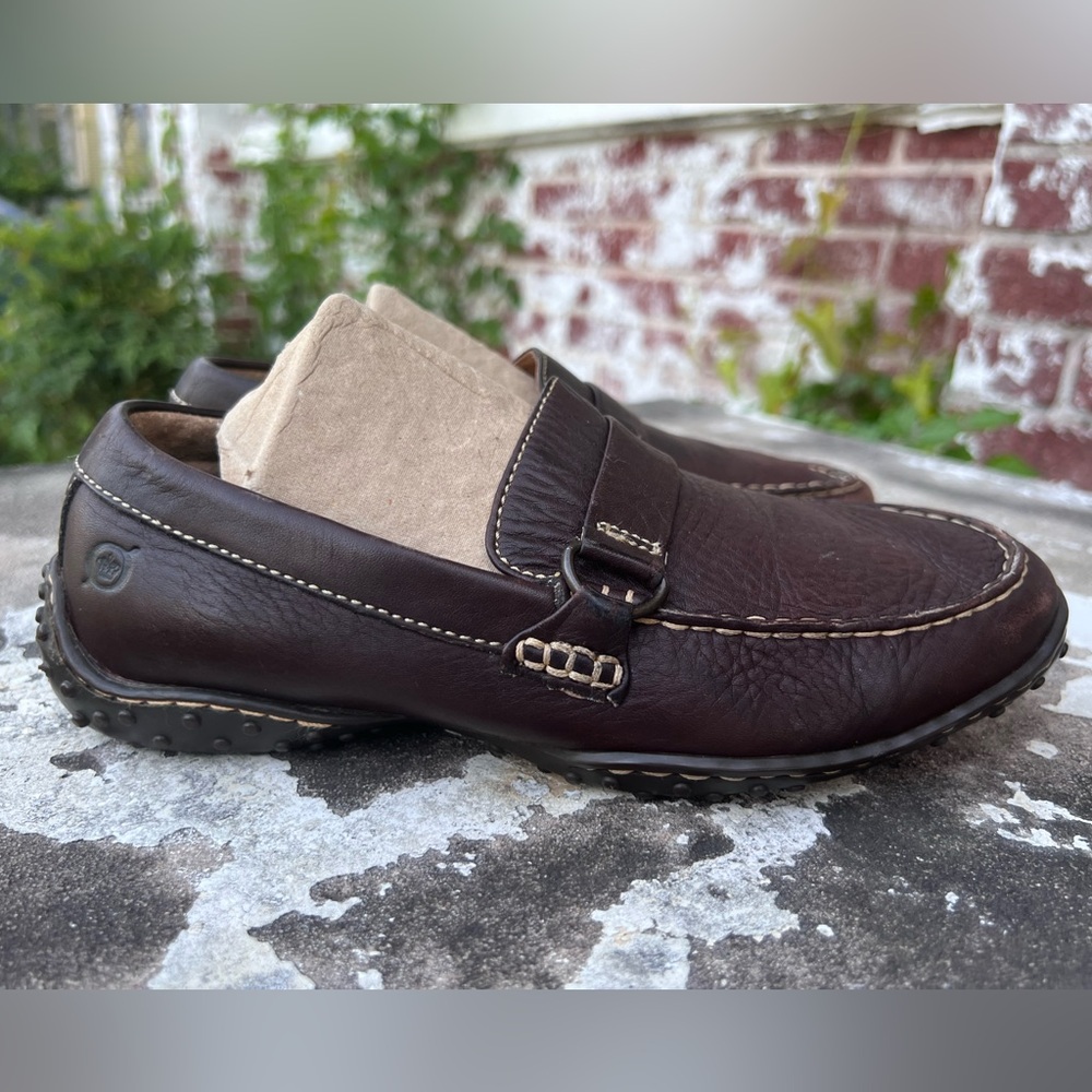 Born Loafers Women's Leather Dark Brown Size 7M W2765 - Picture 3 of 15
